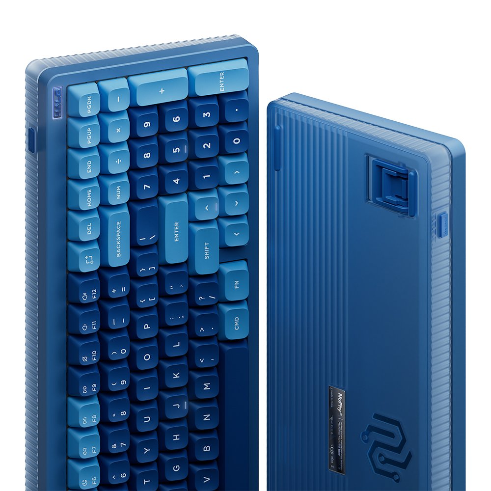 NUPHY Halo96 V2 기계식 키보드 블루투스 유선 무선 영문 각인 블루 라군, 민트축 상세 이미지 1