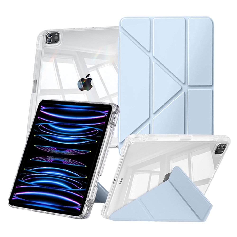 아이패드 에어 11 7세대 M3 케이스 애플펜슬 수납 투명 Y형 블루, 에어 7세대 11 상세 이미지 1