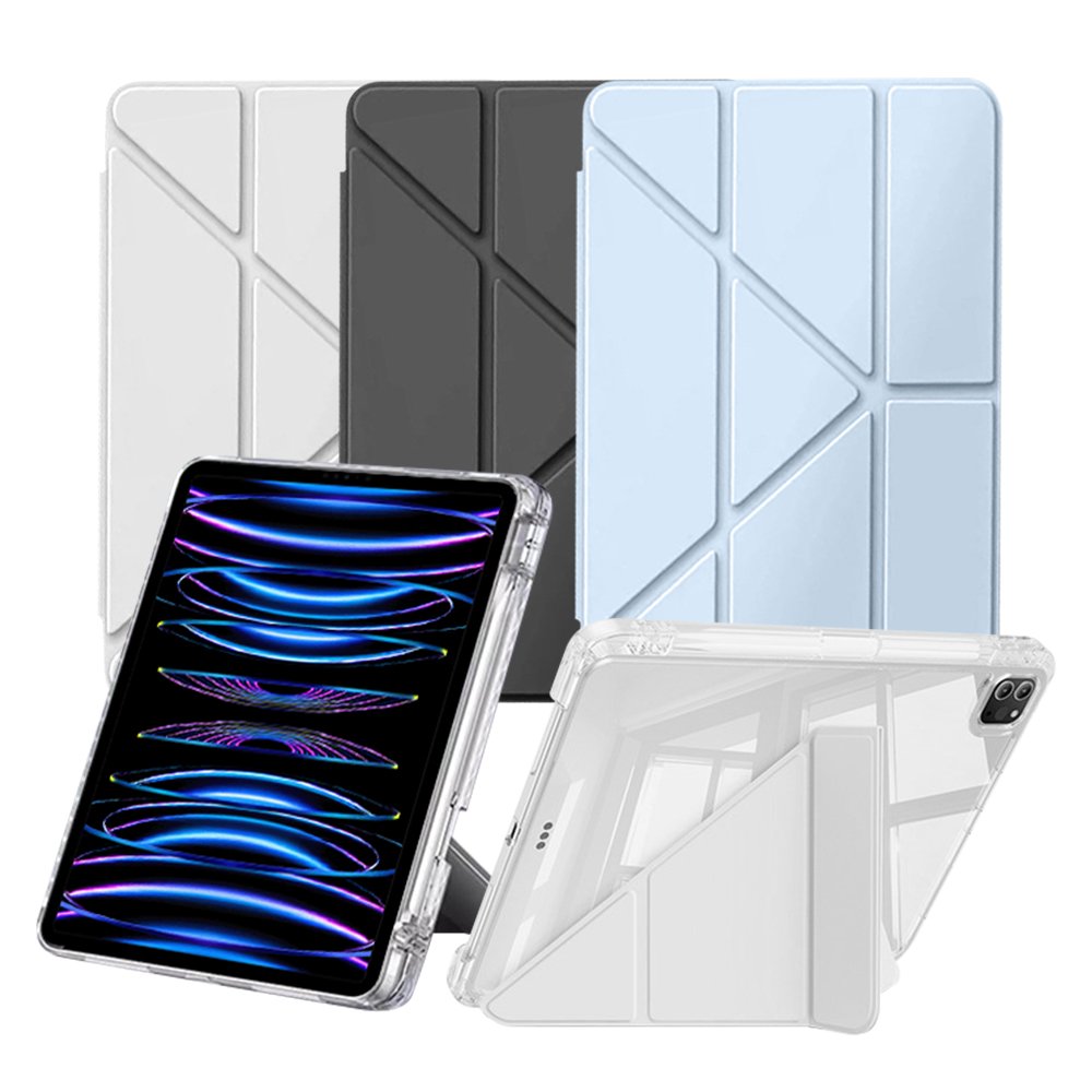 아이패드 에어 11 7세대 M3 케이스 애플펜슬 수납 투명 Y형 블루, 에어 7세대 11 상세 이미지 2