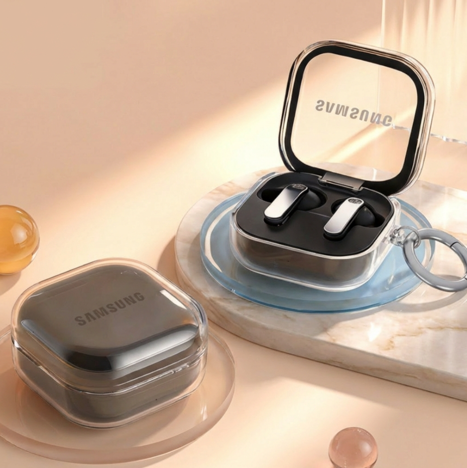 갤럭시 버즈4 프로 실리콘 투명 케이스 변색 방지 프리미엄 커버 카라비너 세트 호환 상세 이미지 2