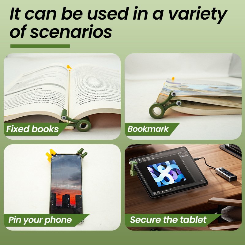 다용도 노트북 받침대 북스토퍼 달팽이 스네일 휴대용 거치대 책 갈피 모니터 컴팩트 2개 1세트 상세 이미지 1