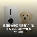 모이쯔 스마트 자동급식기 한 달 써보니, 영상 연동 참 신기해요 모이쯔 스마트 자동급식기 한 달 써보니, 영상 연동 참 신기해요