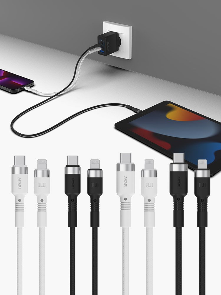 플렉스 USB C타입 to 라이트닝 8핀 고속충전 케이블 30cm 상세 이미지 2